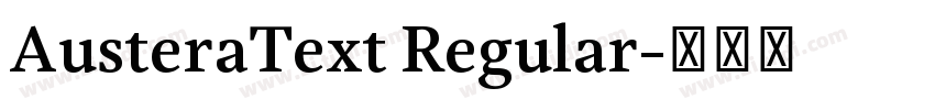 AusteraText Regular字体转换